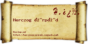 Herczog Árpád névjegykártya